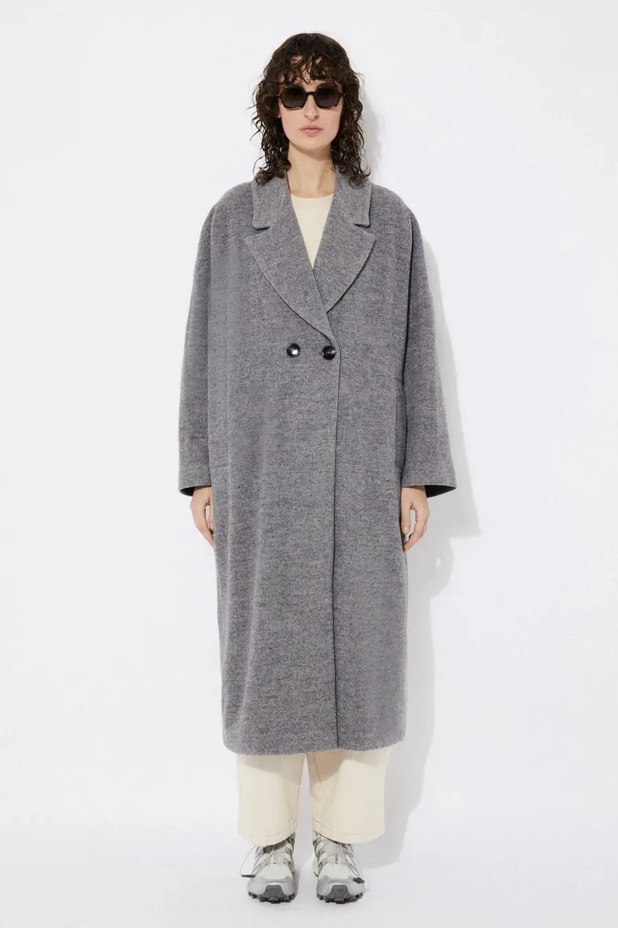 RITA ROW - MANTEAU SETUT - GRIS MELANGE - AH24 sold by Boutique Unicorn