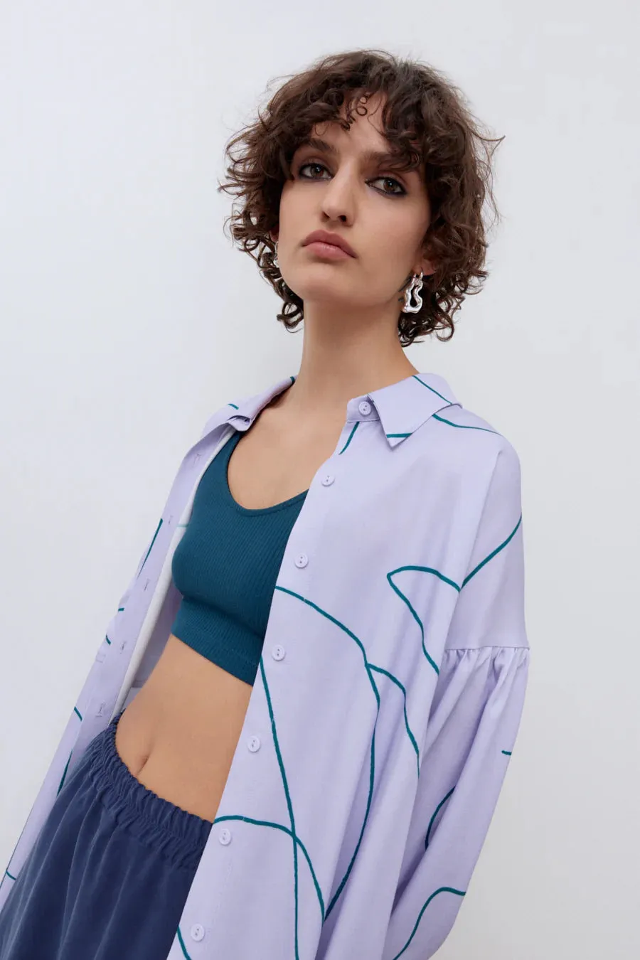 EVE GRAVEL - ROBE BELINDA - LILAS/VERT - AH24 sold by Boutique Unicorn product image thumbnail 2