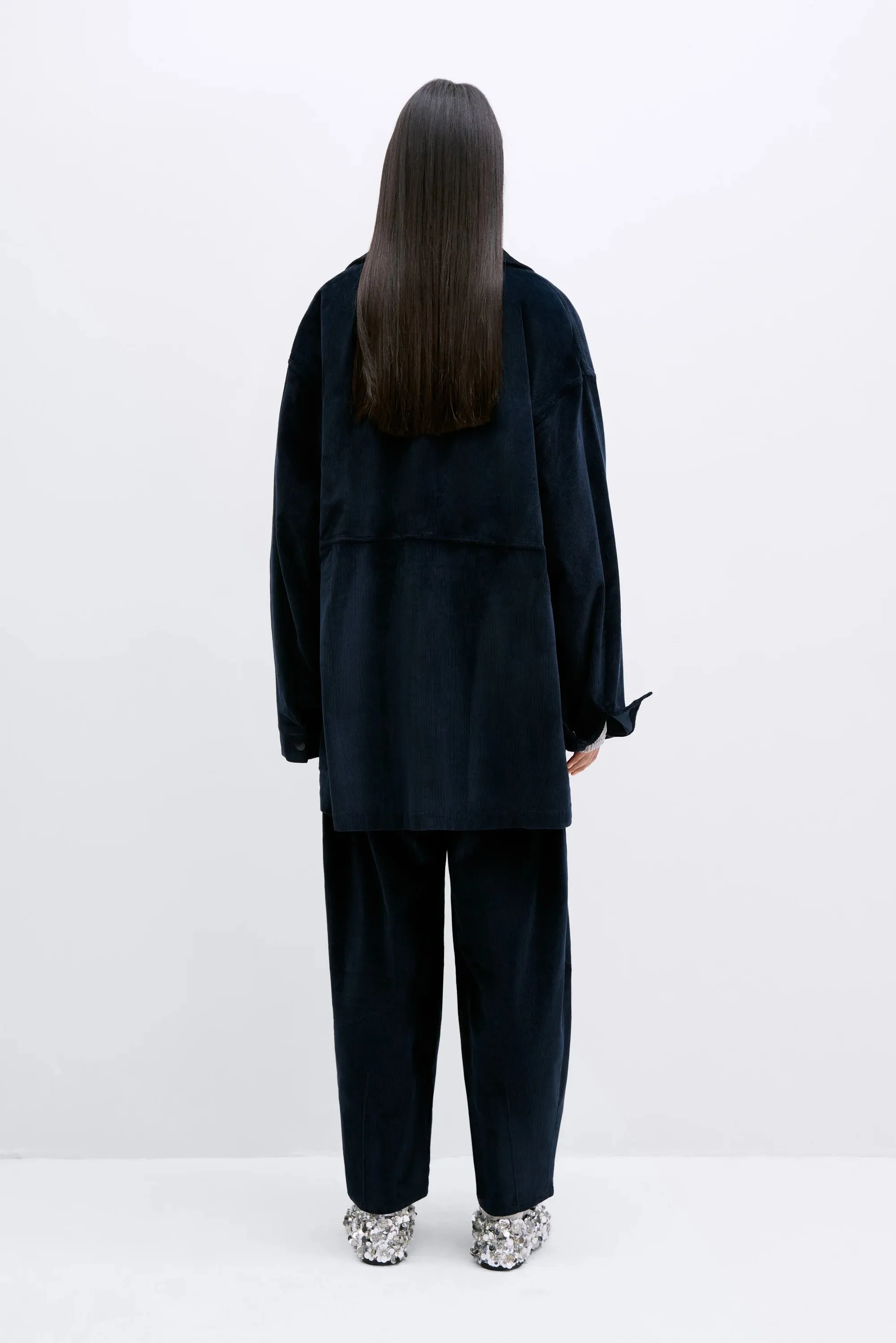 CORDERA - SURCHEMISE EN VELOURS CÔTELÉ - MARINE - AH24 sold by Boutique Unicorn product image thumbnail 3