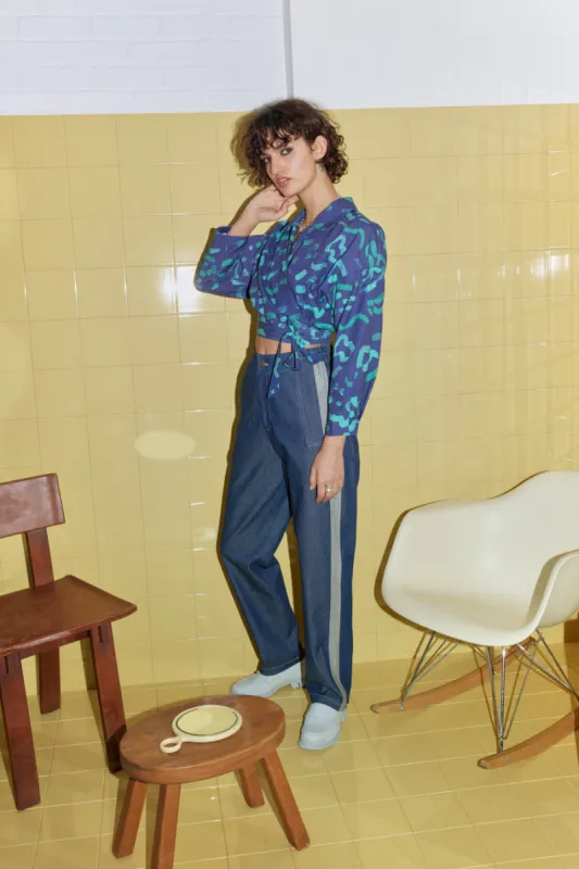 EVE GRAVEL - PANTALON SILLA - DENIM - AH24 sold by Boutique Unicorn