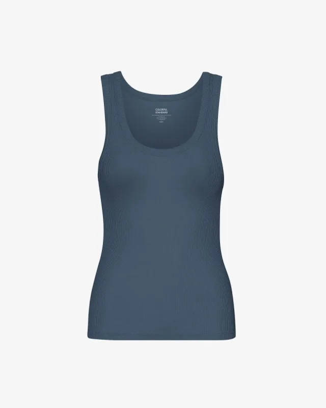 COLORFUL STANDARD - CAMISOLE COTELÉ - BLEU PÉTROLE sold by Boutique Unicorn