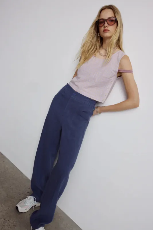 EVE GRAVEL - PANTALON ADAMS - BLEUET - PÉ24 sold by Boutique Unicorn