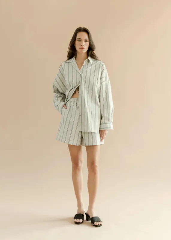 A BRONZE AGE - SHORTS DAWSON - PUTTY STRIPES - PÉ24 sold by Boutique Unicorn