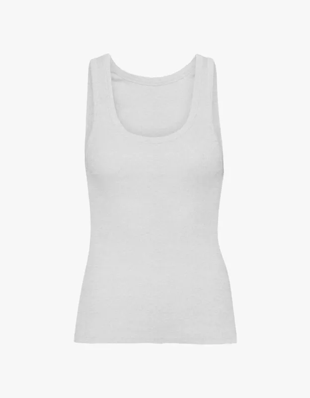 COLORFUL STANDARD - CAMISOLE COTELÉ - MELANGE NEIGE sold by Boutique Unicorn