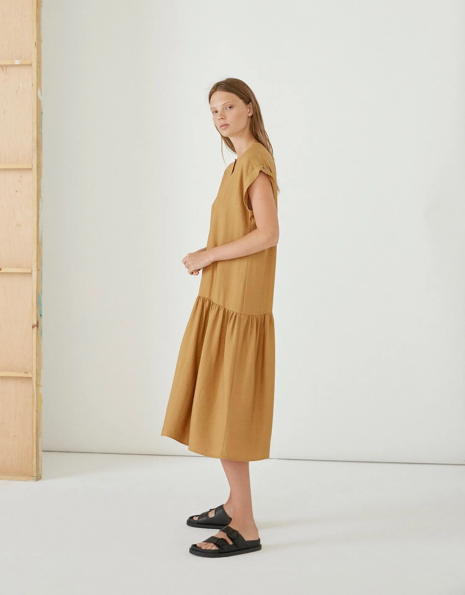 DIARTE - ROBE LIMANA - CAMEL - PÉ23 sold by Boutique Unicorn product image thumbnail 2