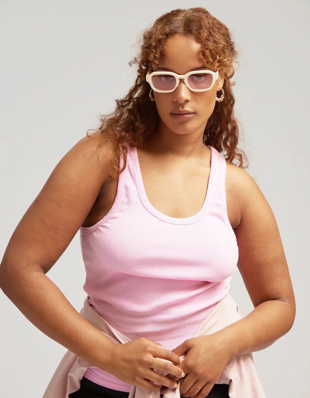 COLORFUL STANDARD - CAMISOLE COTELÉ - FLAMINGO sold by Boutique Unicorn product image thumbnail 3