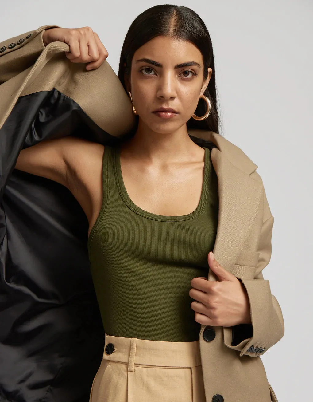 COLORFUL STANDARD - CAMISOLE COTELÉ - OYSTER GREY sold by Boutique Unicorn product image thumbnail 2