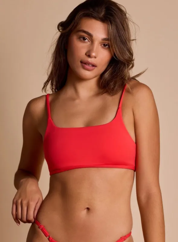 JUNE SWIMWEAR - HAUT KEIKO - FLAME - SP25 made by JUNE SWIMWEAR