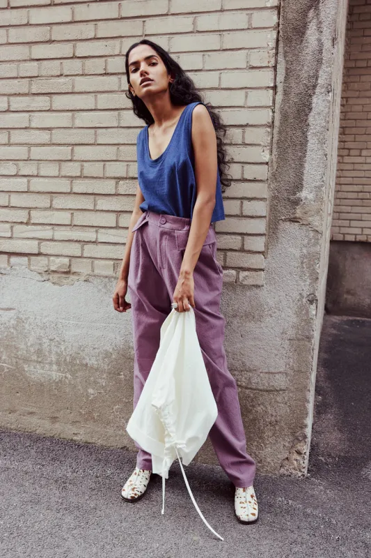 EVE GRAVEL - HAUT PAMPA - MARINE - PÉ25 sold by Boutique Unicorn