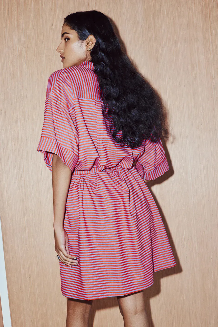 EVE GRAVEL - ROBE CAYUNA - VERMILLON/BLEU - PÉ25 sold by Boutique Unicorn product image thumbnail 3