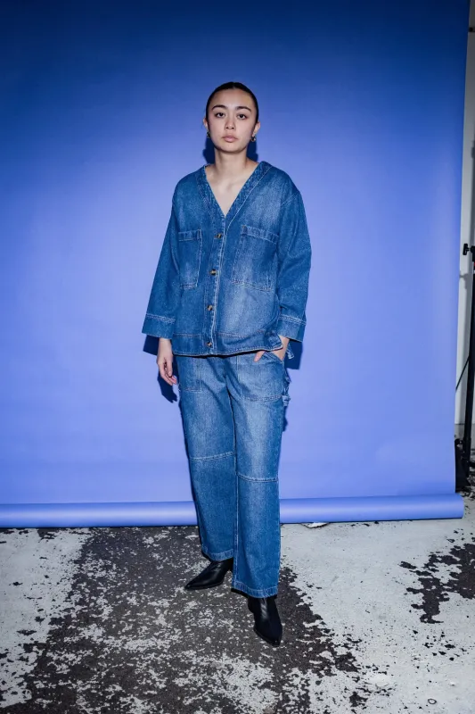 ET TIGRE - PANTALON SUNNY - DENIM BLEU - PÉ25 made by Boutique Unicorn