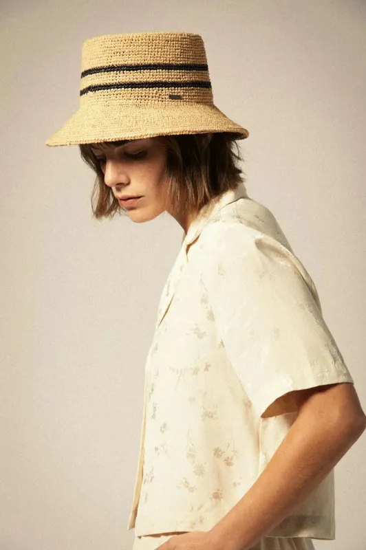 BRIXTON - CHEMISE EN JACQUARD SILKY - WHITECAP FLORAL - PÉ25 sold by Boutique Unicorn