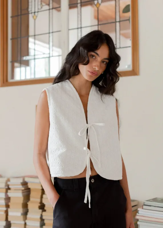 A BRONZE AGE - VESTE HIGHLAND - EYELET BLANC/MONTAUK - PÉ25 sold by Boutique Unicorn