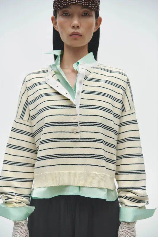 CORDERA - CHANDAIL POLO COTON - RAYÉ - PÉ25 sold by Boutique Unicorn