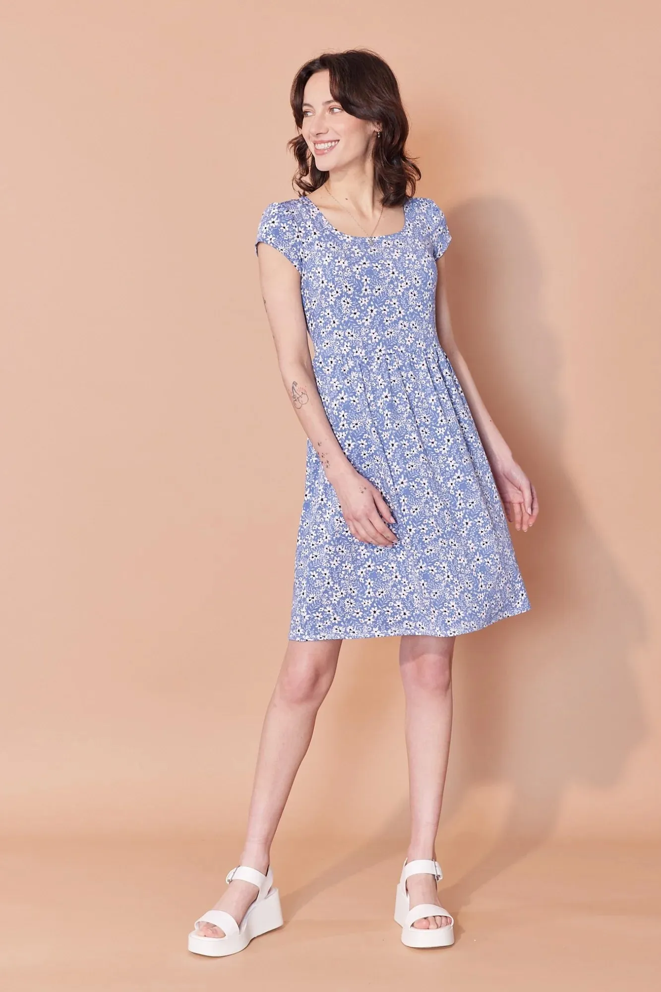 CHERRY BOBIN - ROBE MARIE-ANTOINETTE - FLEURI BLEU - PÉ25 sold by Boutique Unicorn