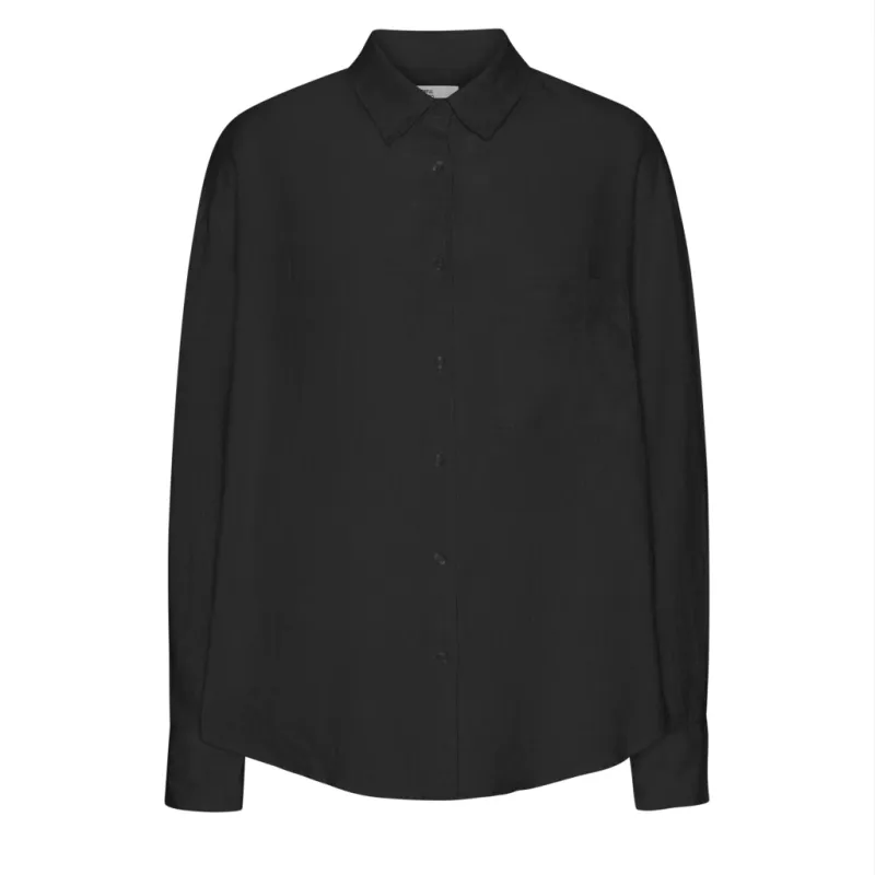 COLORFUL STANDARD - CHEMISE SURDIMENSIONNÉE EN LIN - NOIR sold by Boutique Unicorn