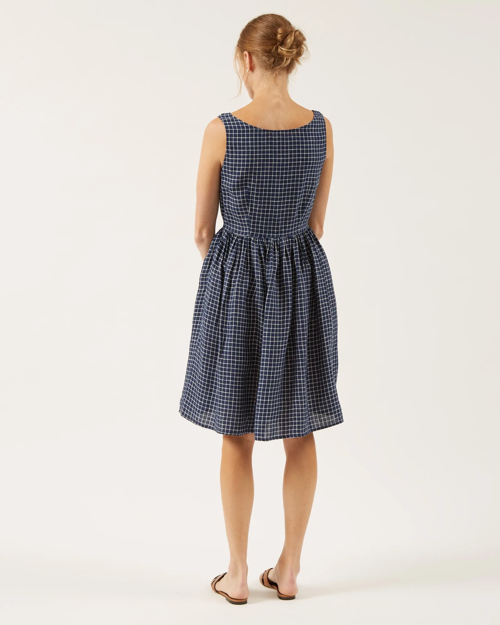 NAIF - ROBE CARIMA - WINDOWPANE MARINE - PÉ25 sold by Boutique Unicorn product image thumbnail 2