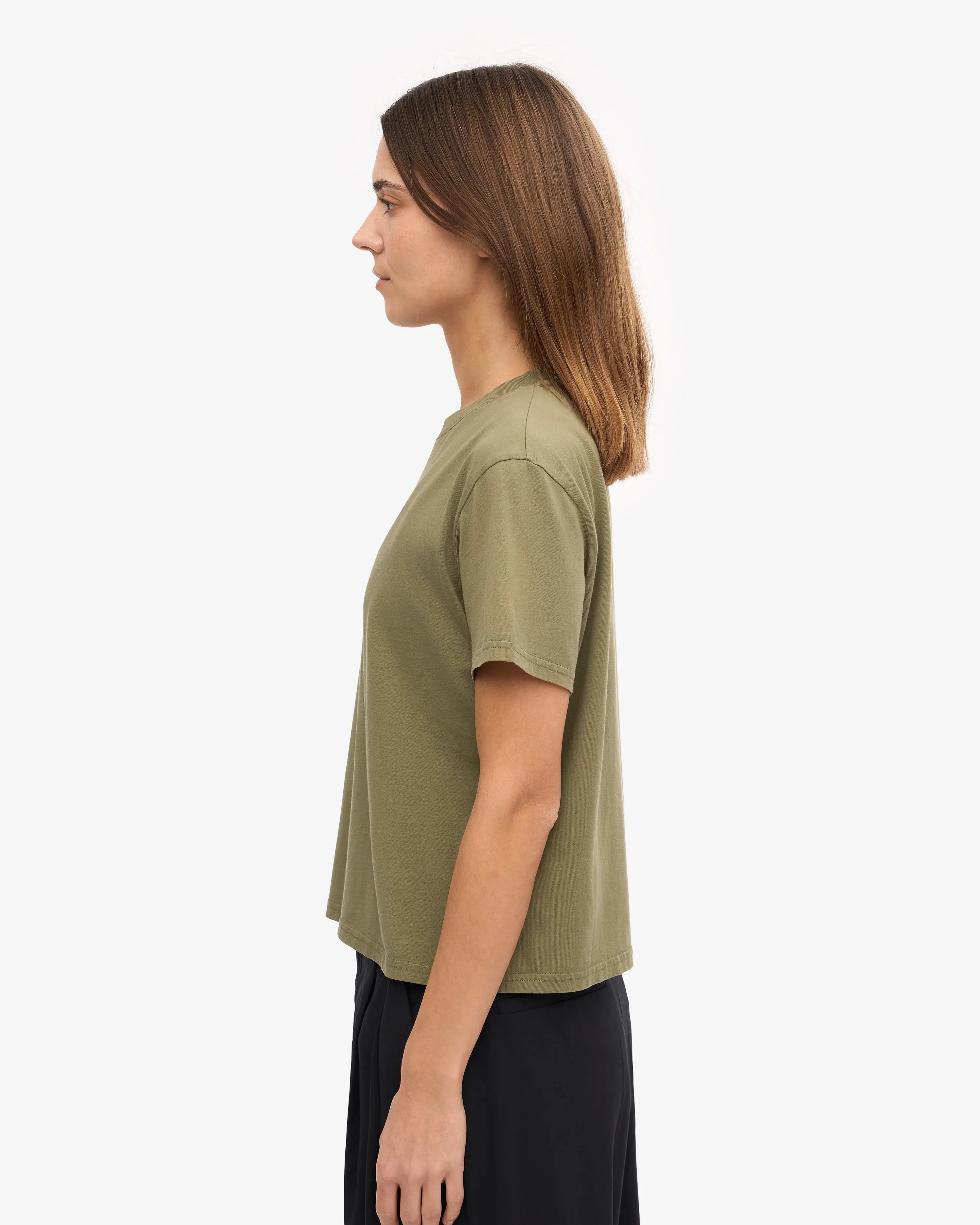 COLORFUL STANDARD - T SHIRT BOXY COURT - DUSTY OLIVE sold by Boutique Unicorn product image thumbnail 3
