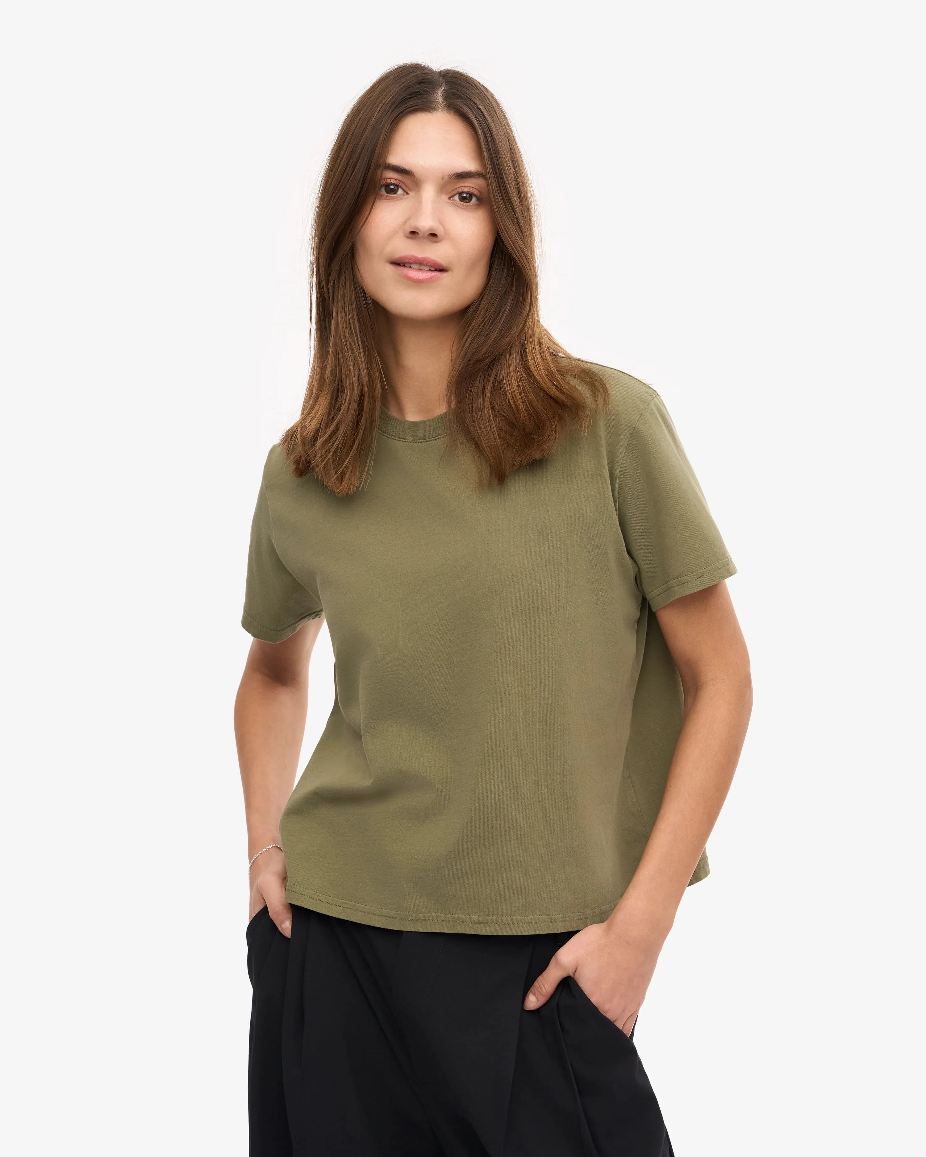 COLORFUL STANDARD - T SHIRT BOXY COURT - DUSTY OLIVE sold by Boutique Unicorn product image thumbnail 2