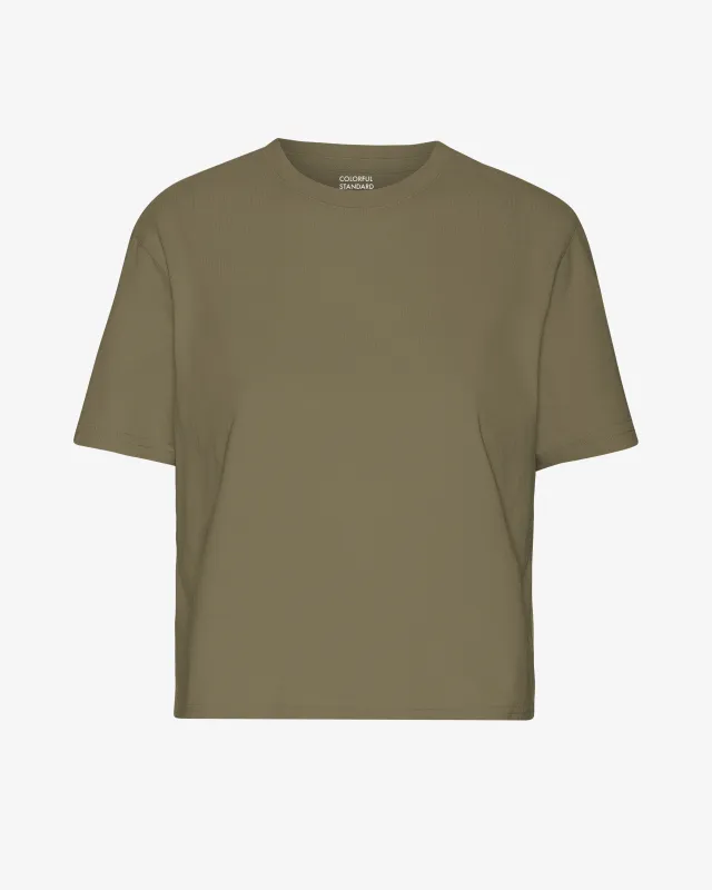 COLORFUL STANDARD - T SHIRT BOXY COURT - DUSTY OLIVE sold by Boutique Unicorn