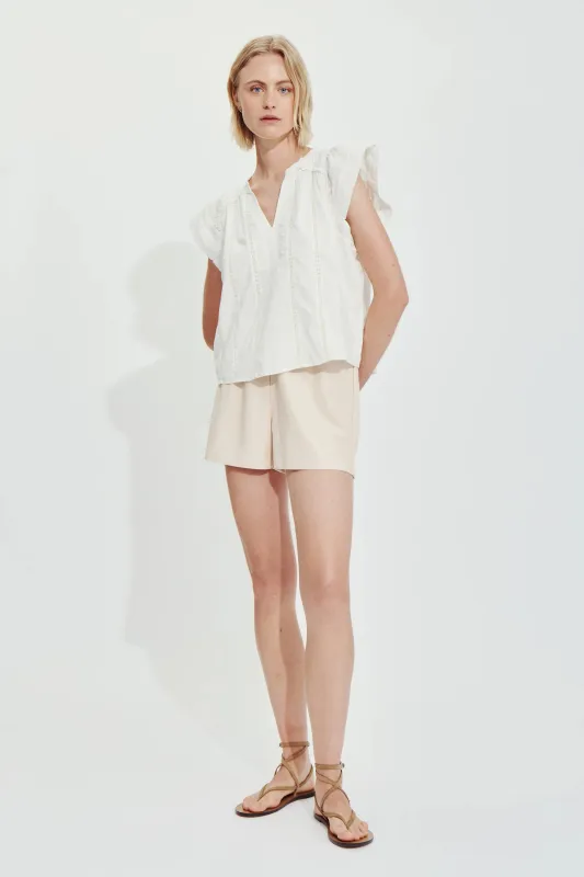 MELISSA NEPTON - BLOUSE ALMA - BLANC - PÉ25 sold by Boutique Unicorn