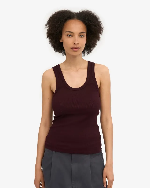 COLORFUL STANDARD - CAMISOLE COTELÉ - OXBLOOD sold by Boutique Unicorn