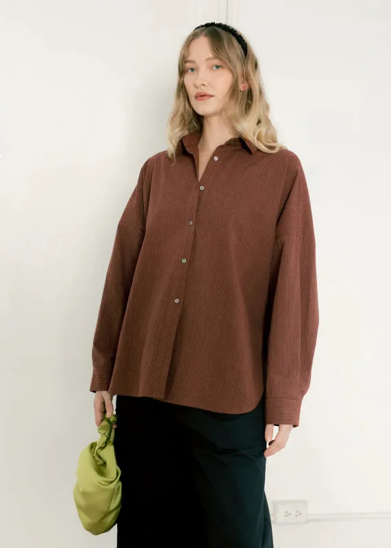 A BRONZE AGE - CHEMISE ROBBIE - RAYURE VIN - AH25 sold by Boutique Unicorn