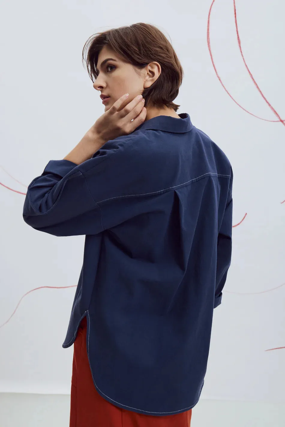 EVE GRAVEL - CHEMISE MALABOU - MARINE - AH25 sold by Boutique Unicorn product image thumbnail 2