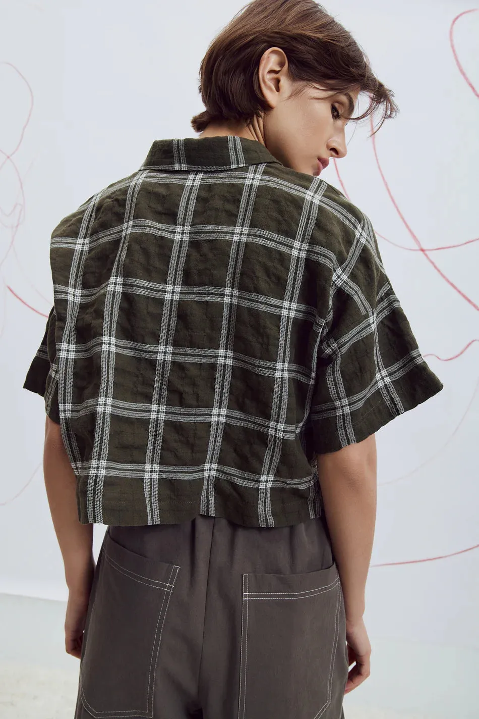 EVE GRAVEL - CHEMISE JETTA - KAKI/CRÈME - AH25 sold by Boutique Unicorn product image thumbnail 2