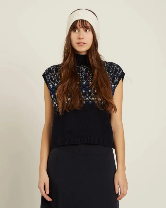 NAIF - VESTE IRVING - INK FAIR ISLE - AH25 sold by Boutique Unicorn