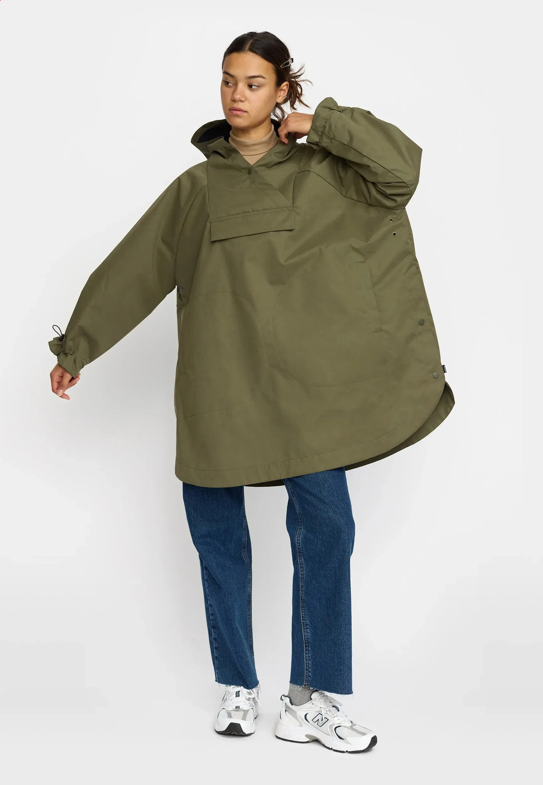 SELFHOOD - PONCHO - KAKI - AH25 sold by Boutique Unicorn product image thumbnail 3