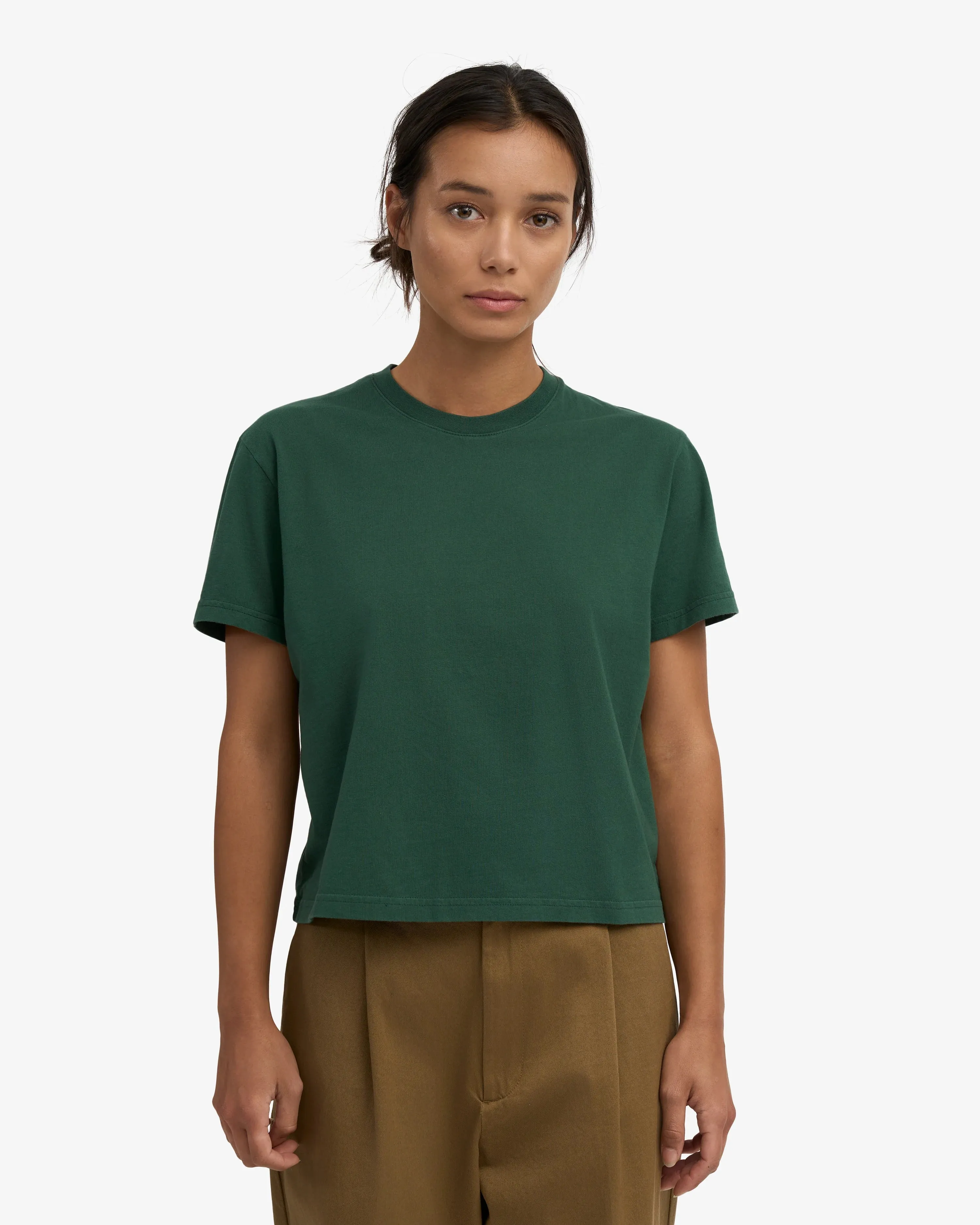 COLORFUL STANDARD - T SHIRT BOXY COURT - VERT EMERAUDE sold by Boutique Unicorn product image thumbnail 2