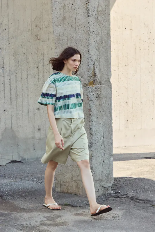 EVE GRAVEL - BERMUDA JAKE - SAUGE PÂLE - PÉ26 sold by Boutique Unicorn