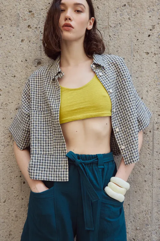 EVE GRAVEL - CHEMISE CLARA - VERT JAUNE - PÉ26 made by Eve Gravel