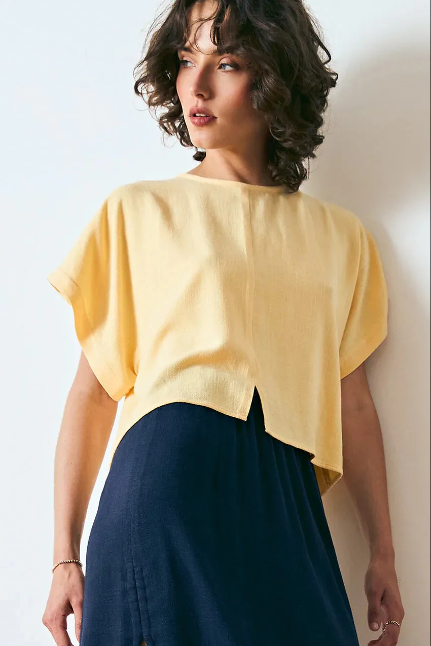 DAGG & STACEY - BLOUSE EDWIN - JAUNE BEURRE - PÉ26 sold by Boutique Unicorn