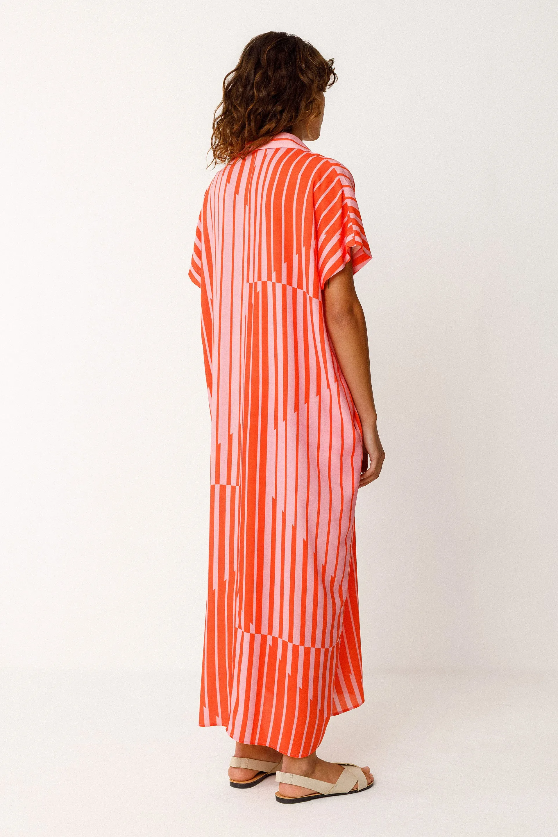 SKFK - ROBE DELIA - RAYÉ ROUGE - PÉ26 sold by Boutique Unicorn product image thumbnail 4