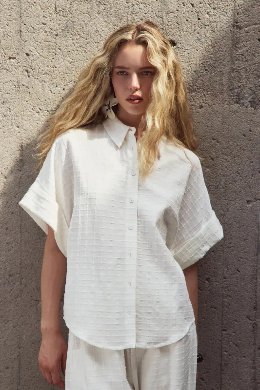 EVE GRAVEL - CHEMISE LEXIE - BLANC - PÉ26 made by Eve Gravel