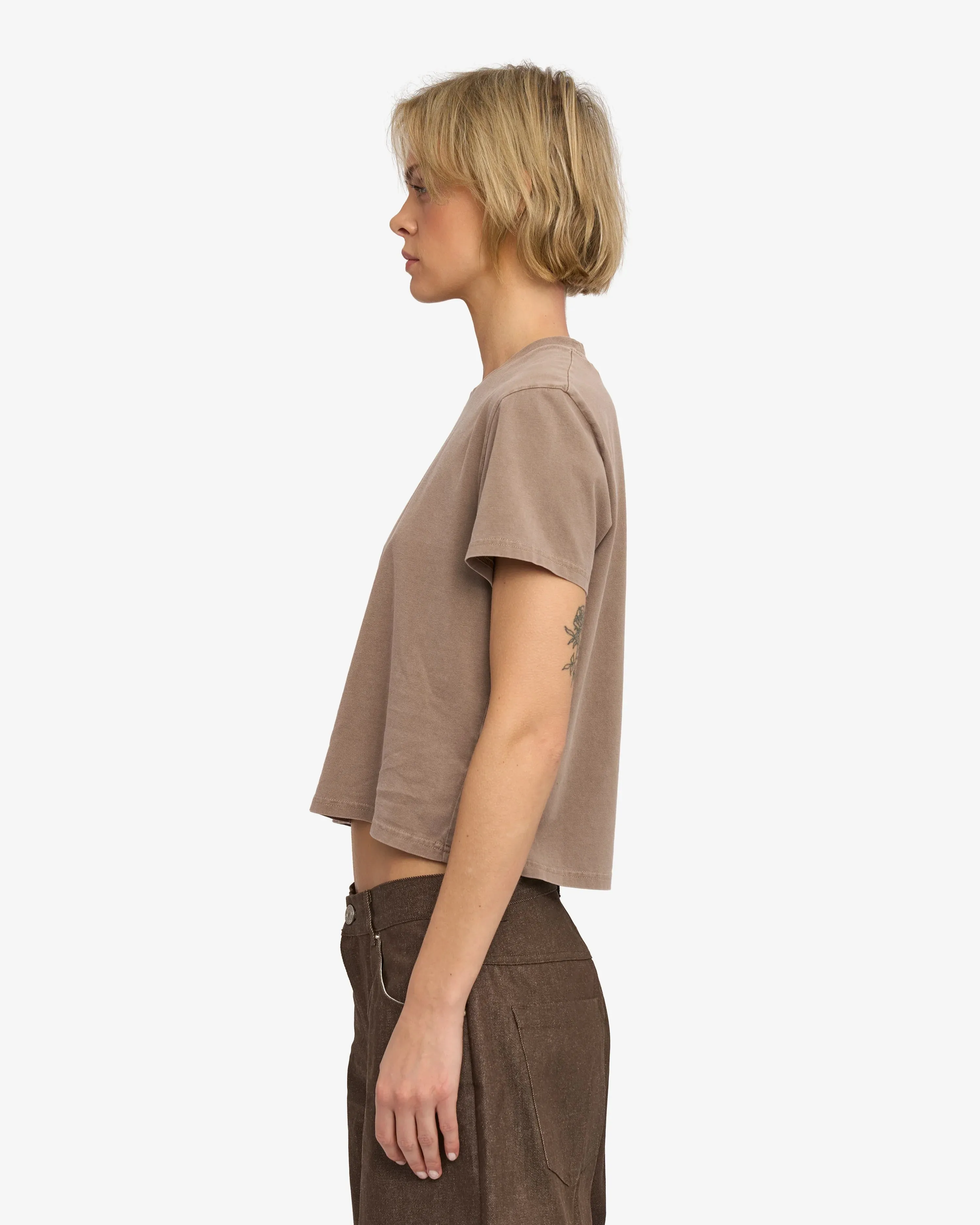 COLORFUL STANDARD - T SHIRT BOXY COURT - KHAKI DÉLAVÉ sold by Boutique Unicorn product image thumbnail 3