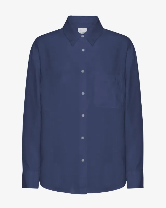 COLORFUL STANDARD - CHEMISE SURDIMENSIONNÉE EN LIN - BLEU PÉTROLE made by Colorful Standard