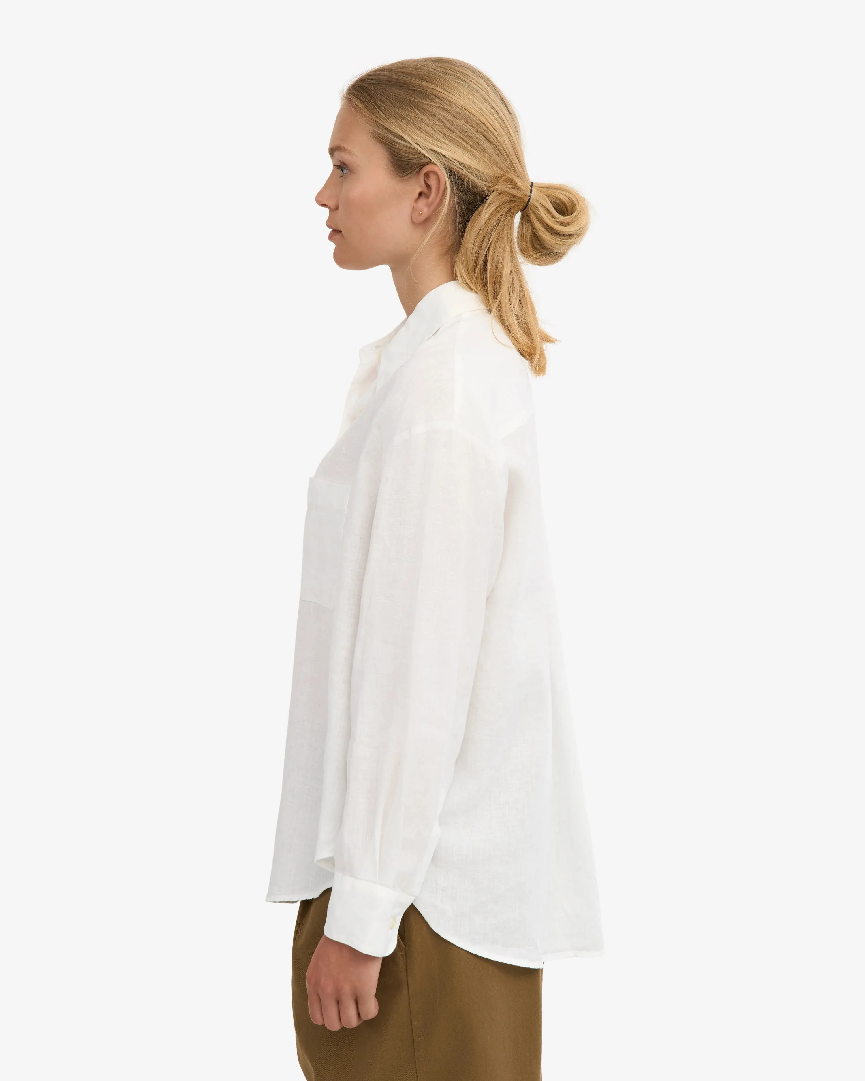 COLORFUL STANDARD - CHEMISE SURDIMENSIONNÉE EN LIN - BLANC OPTIQUE sold by Boutique Unicorn product image thumbnail 4