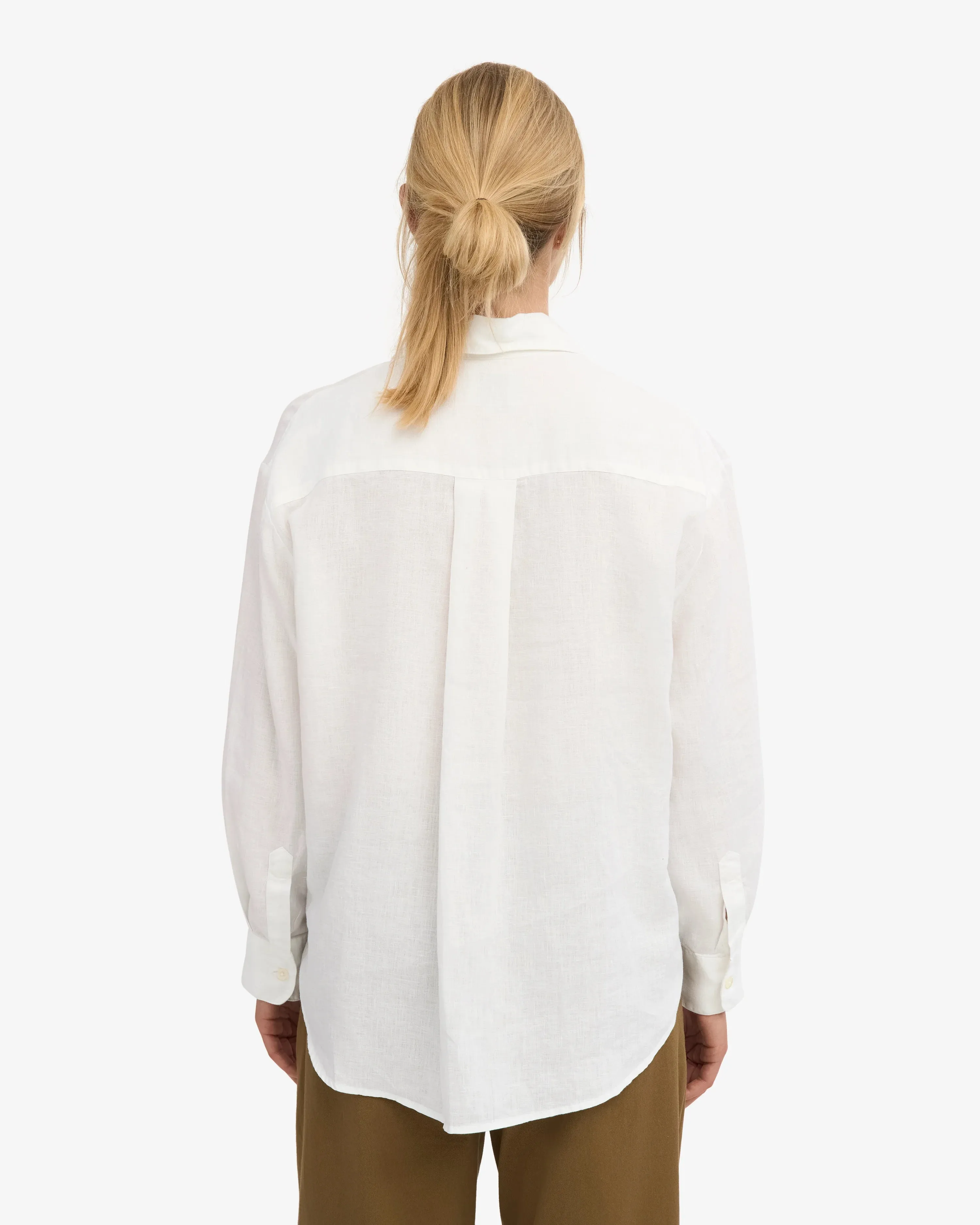 COLORFUL STANDARD - CHEMISE SURDIMENSIONNÉE EN LIN - BLANC OPTIQUE sold by Boutique Unicorn product image thumbnail 3
