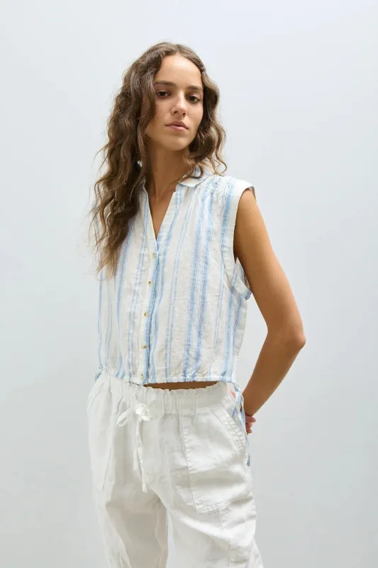 MELISSA NEPTON - CHEMISE DANIELA - RAYURE BLEUE - PÉ26 made by MELISSA NEPTON