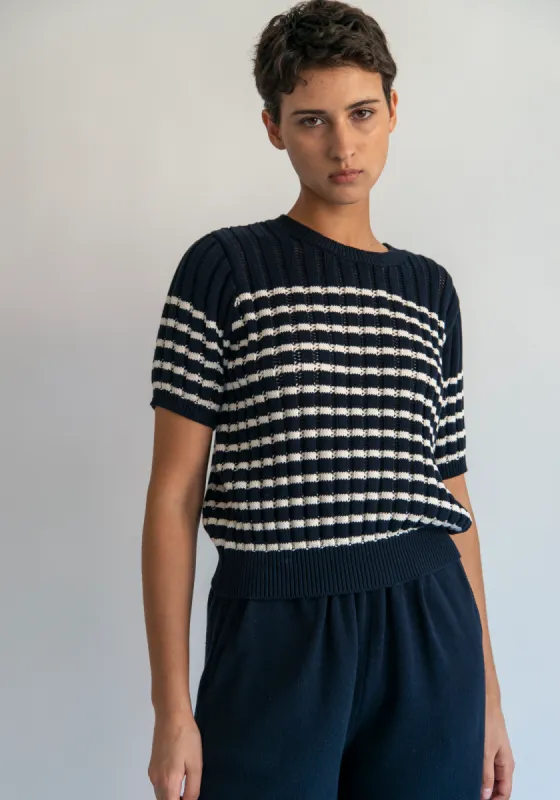 Ikuya Stripe Organic Cotton Top sold by DEMYLEE