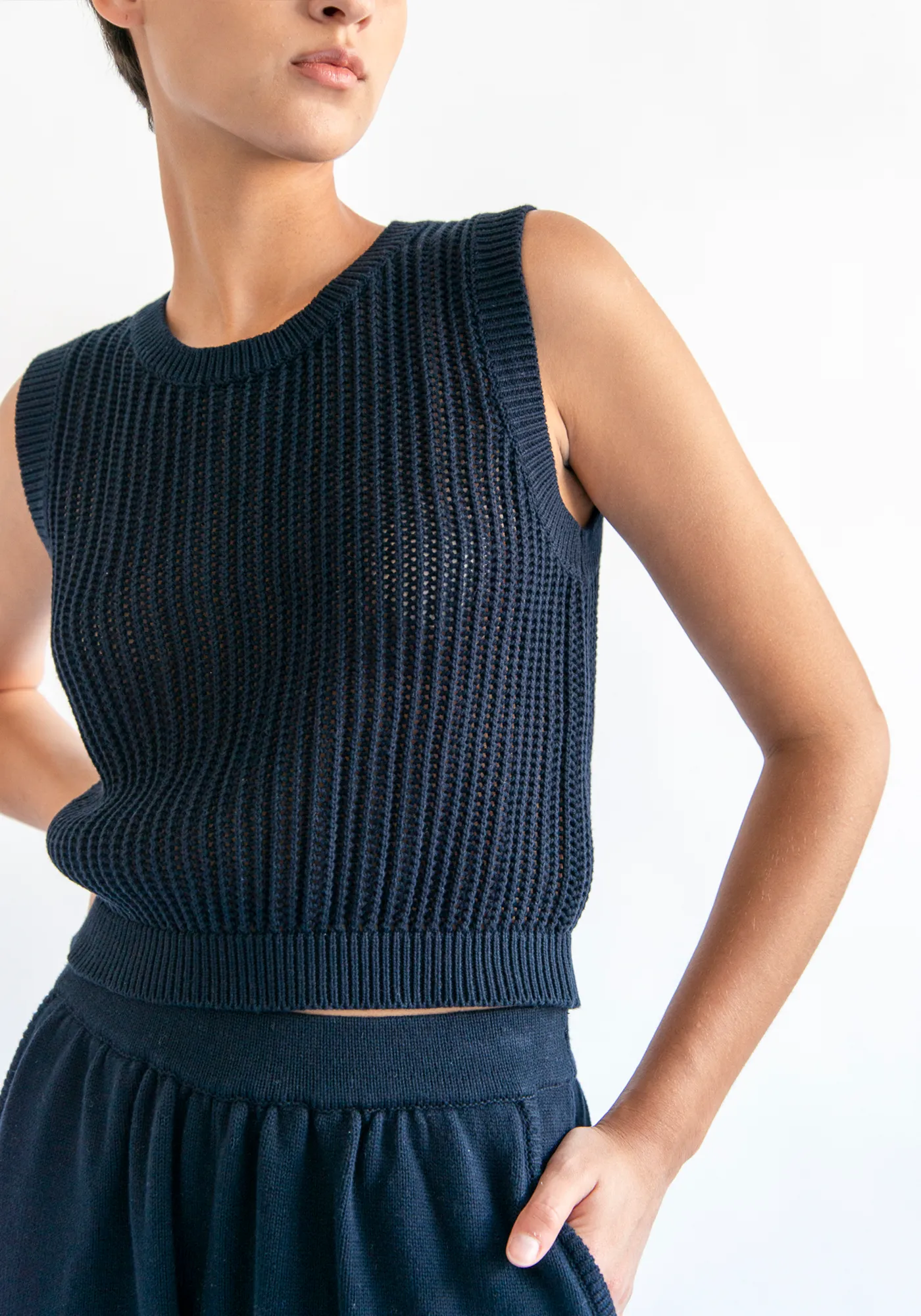 Mina Organic Cotton Top - Sea Salt sold by DEMYLEE