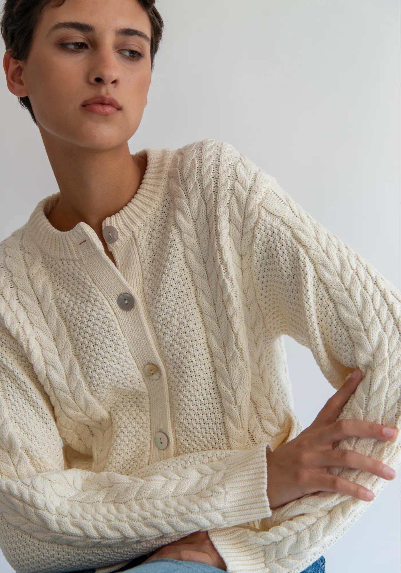 Esme Cotton Cardigan sold by DEMYLEE product image thumbnail 2
