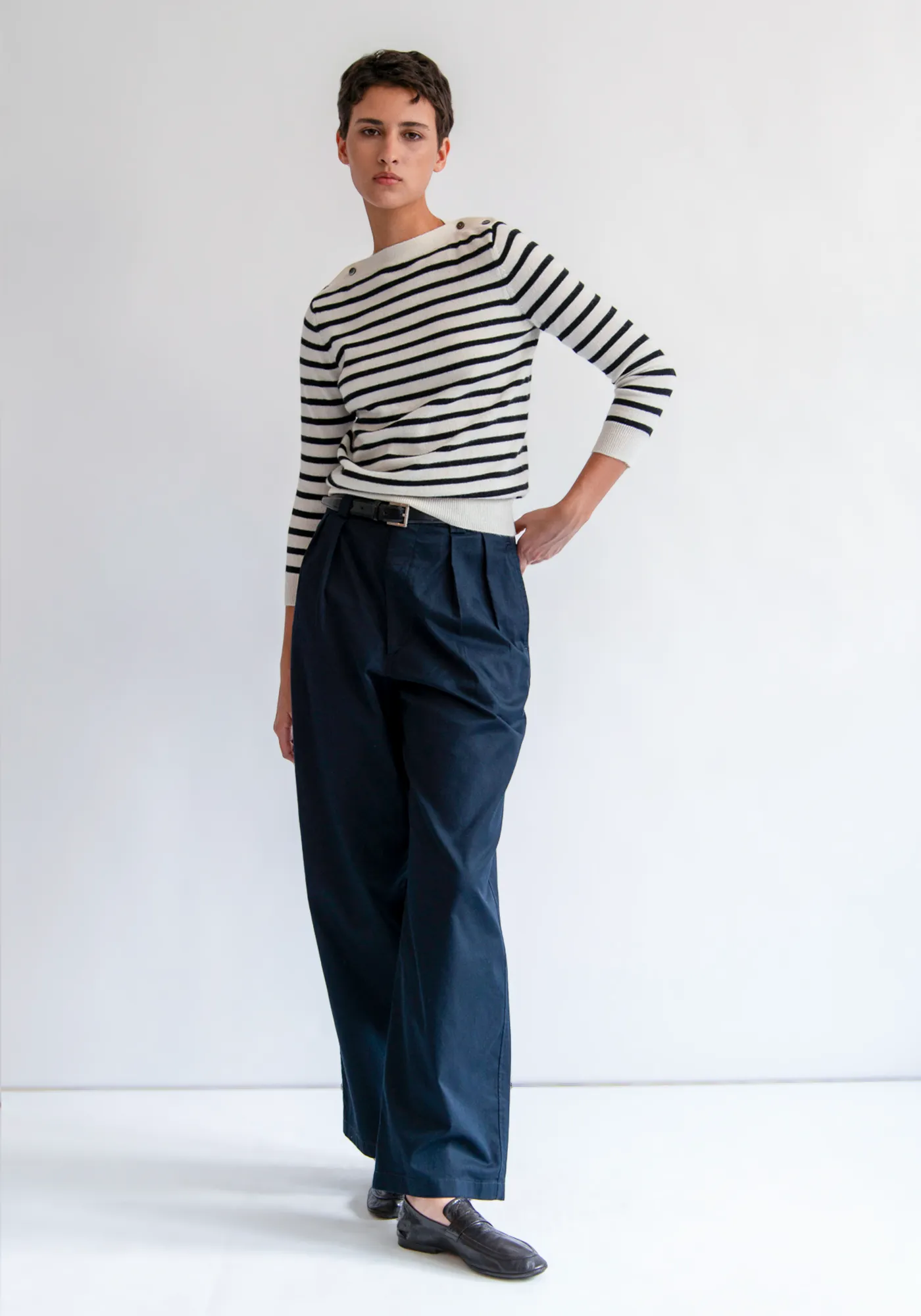 Jamie Stripe Cashmere Sweater sold by DEMYLEE product image thumbnail 2
