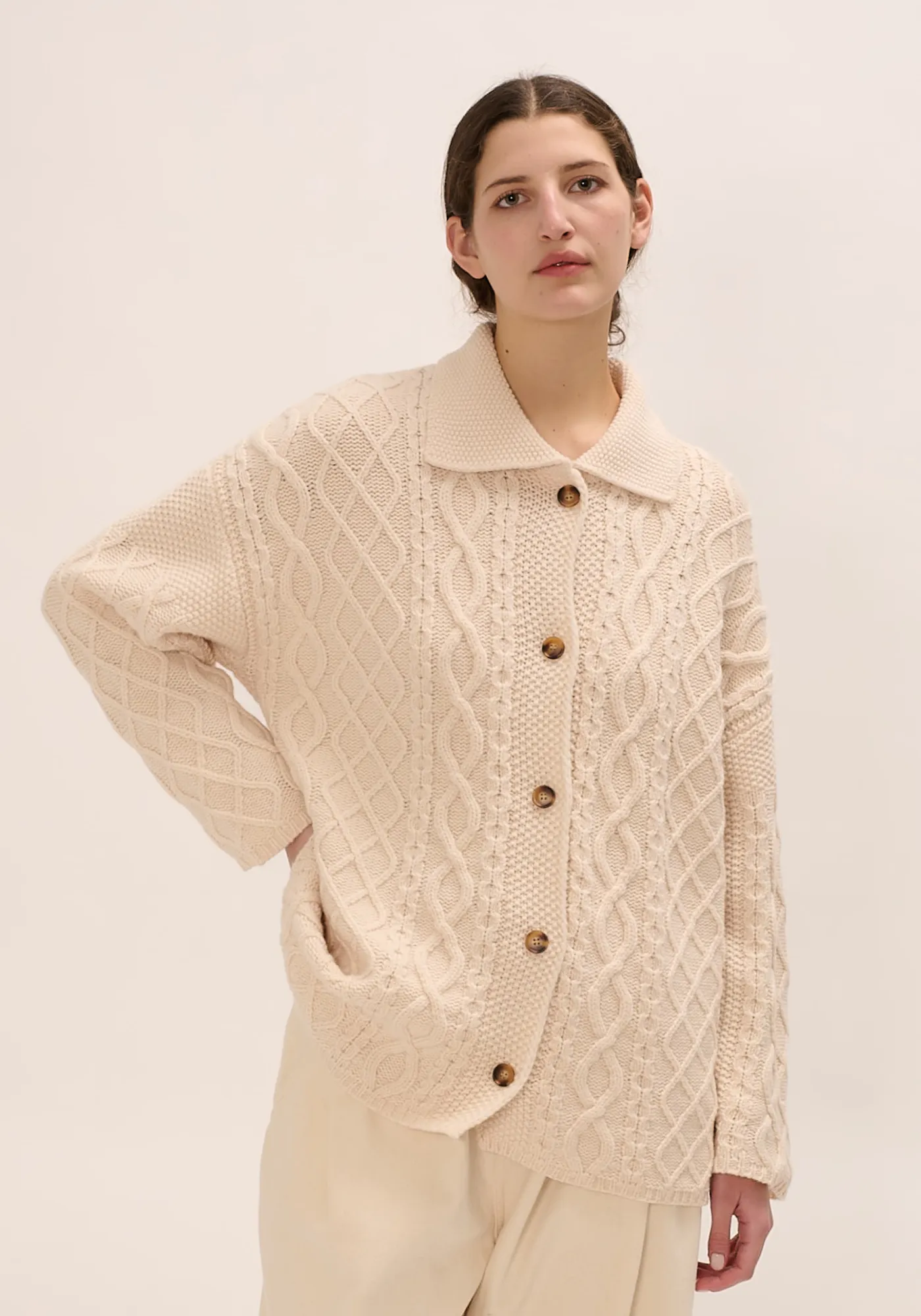 Abelina Merino Wool Cardigan sold by DEMYLEE product image thumbnail 2