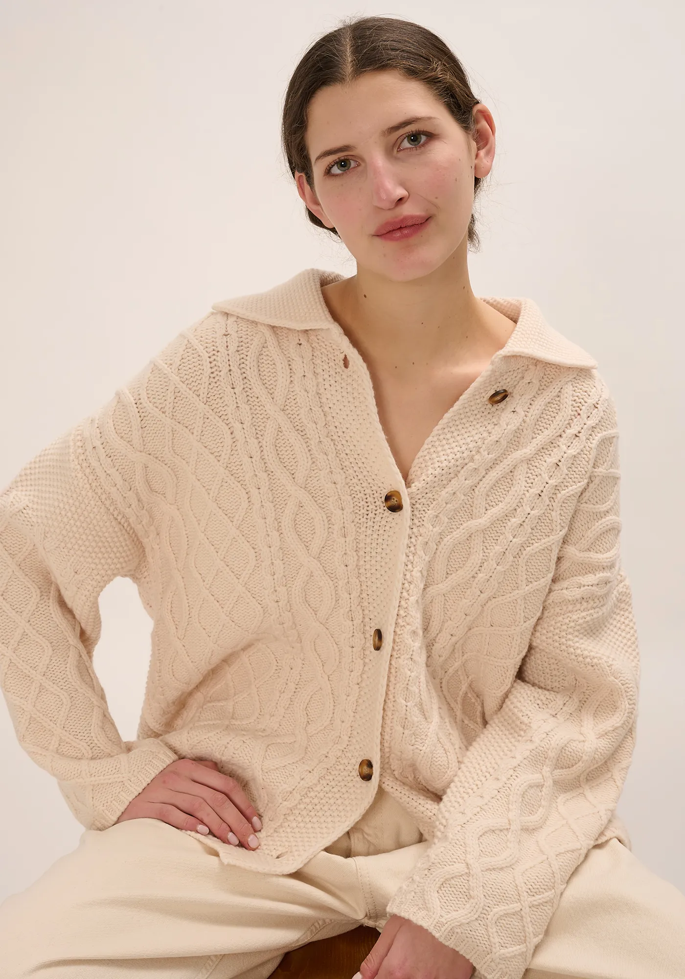 Abelina Merino Wool Cardigan sold by DEMYLEE