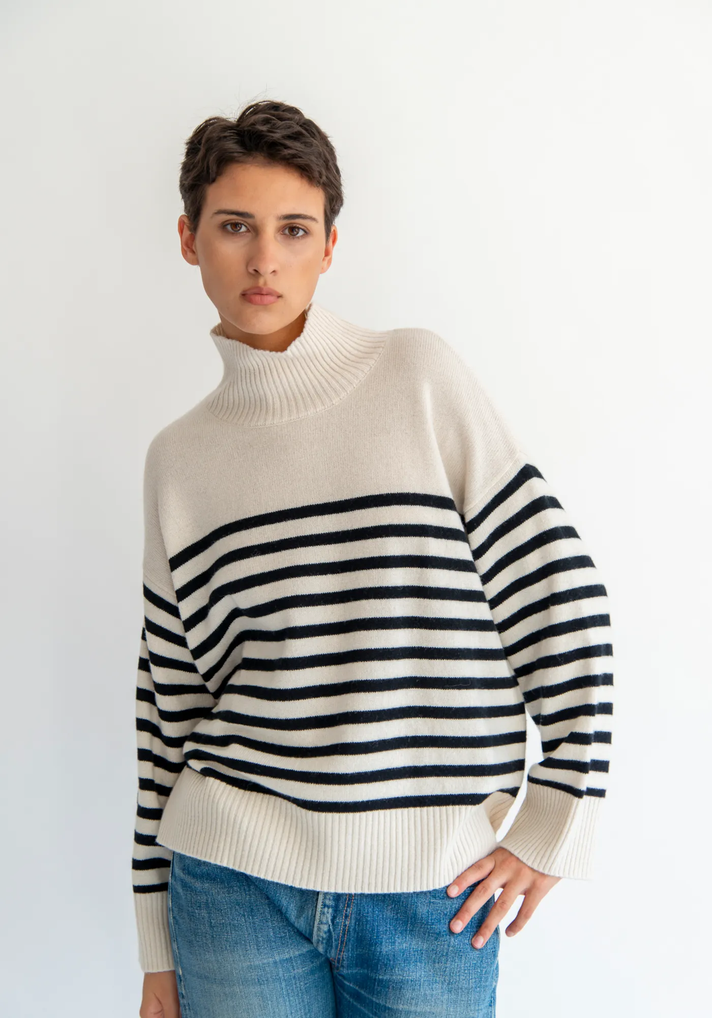 Paige Stripe Lambswool Sweater sold by DEMYLEE product image thumbnail 2