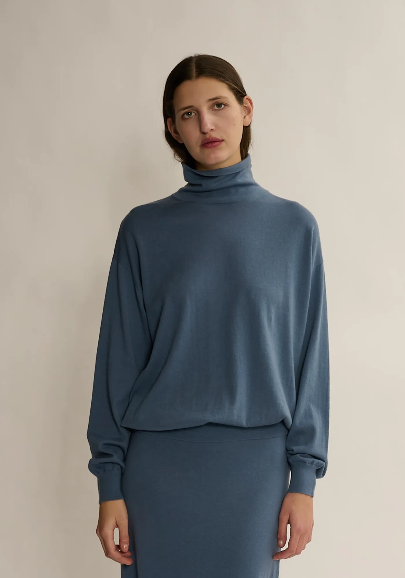 Amal Wool Cotton Turtleneck Top sold by DEMYLEE
